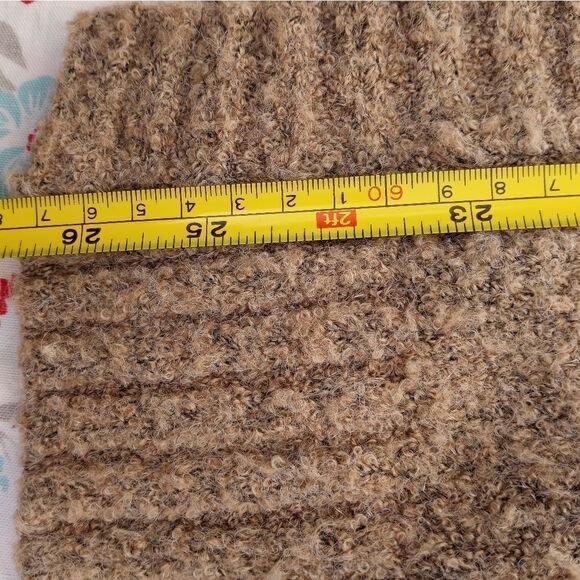 Hers& Mine M/L Dolman Sleeve Beige Pockets Knitted Opened Cardigan - Picture 6 of 7